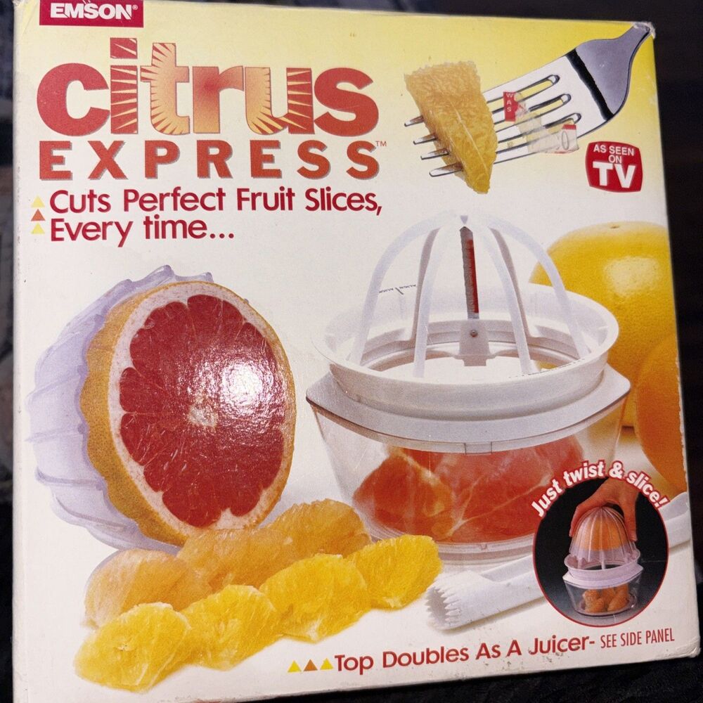 Emson Citrus Express Fruit Slicer Juicer - As Seen On TV Kitchen Gadget NIB